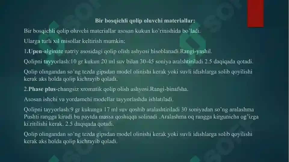 Qolip olish usullari 2