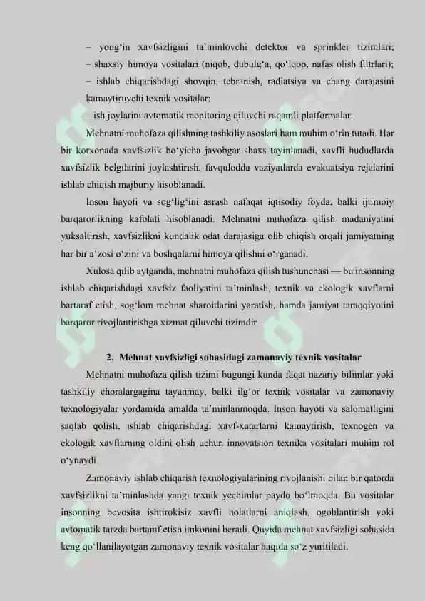 MEHNATNI MUHOFAZA QILISHNING ZAMONAVIY TEXNIKA TEXNOLOGIYALARI 4