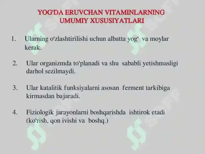 Vitaminlar haqida umumiy tushuncha 7