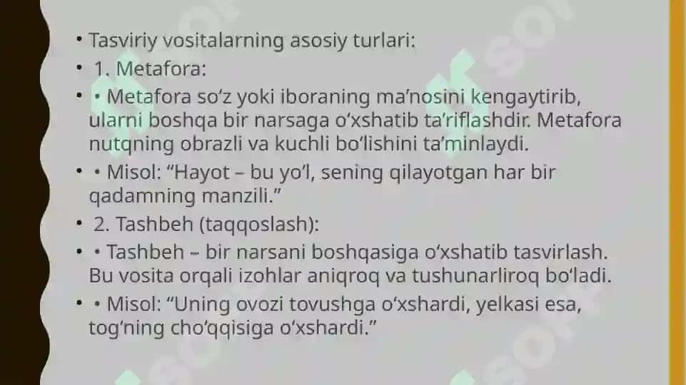 Tasviriy vositalarning nutqimizdagi o‘rni 4