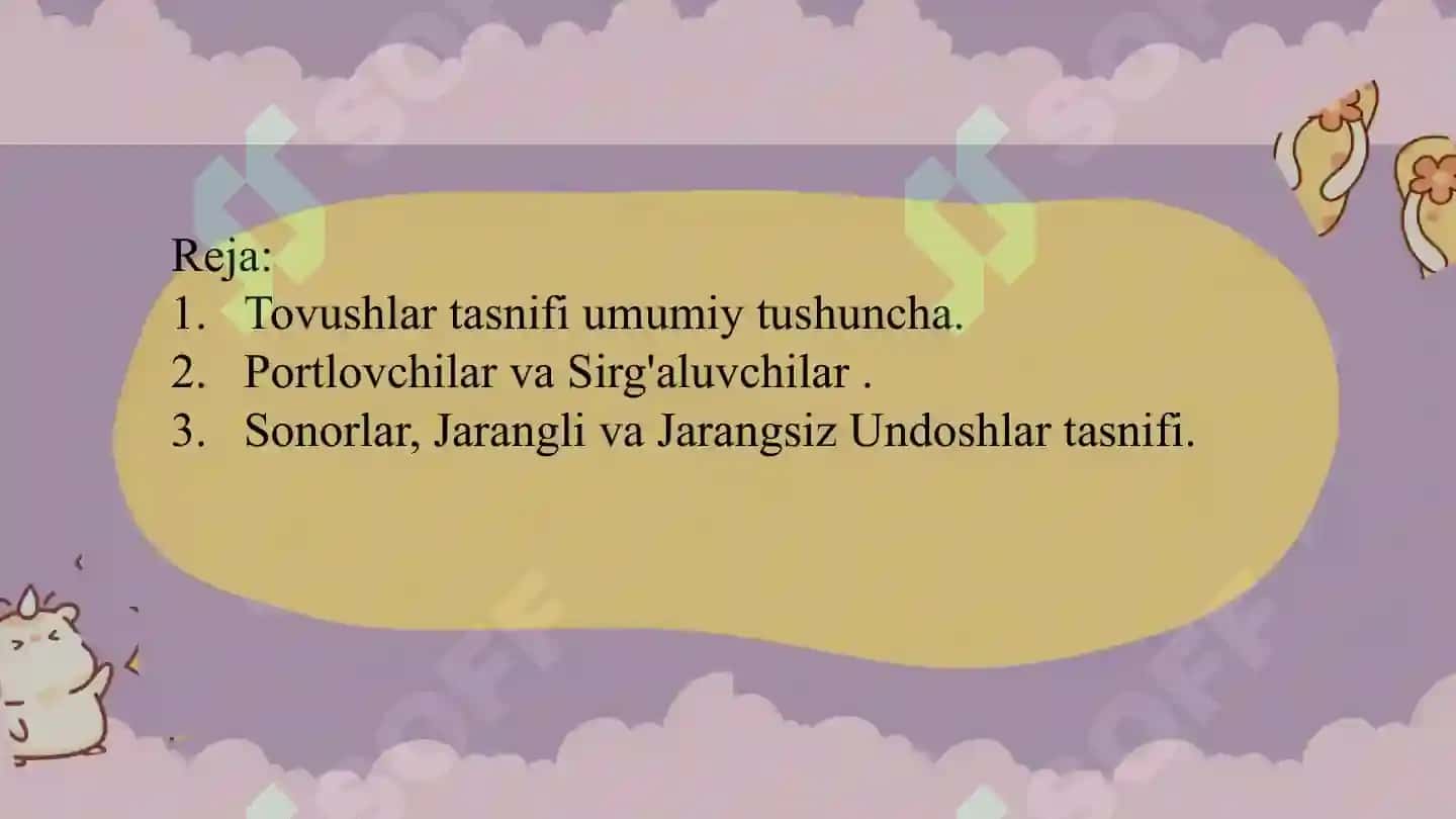 O’zbektilitovushlartasnifi 2