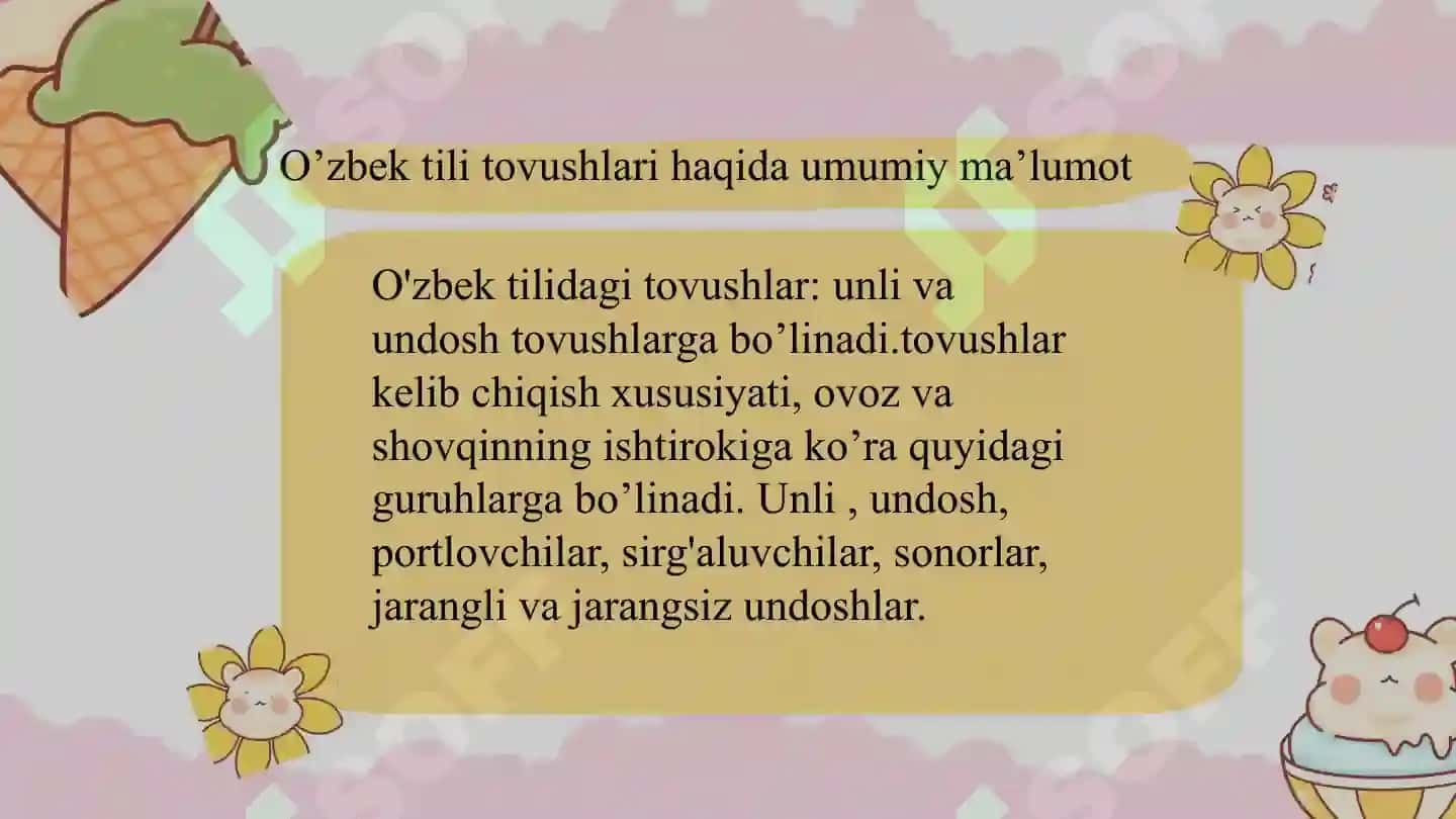 O’zbektilitovushlartasnifi 3