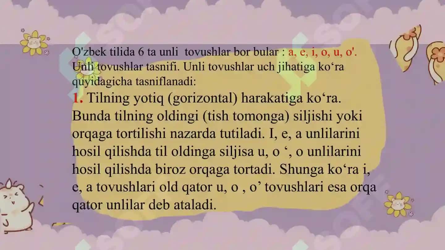 O’zbektilitovushlartasnifi 4