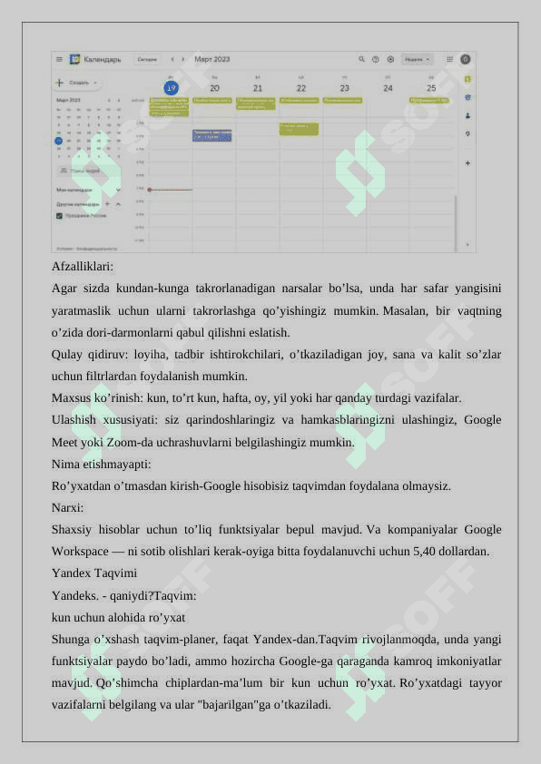 Virtual kalendar va uning ahamiyati    24 2