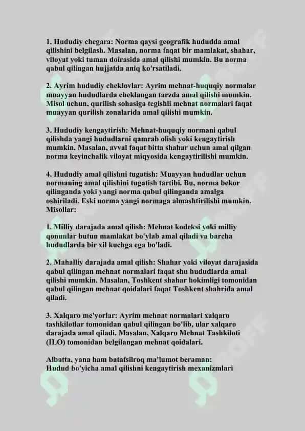 Vaqt bo'yicha amal qilish qoidalari 5