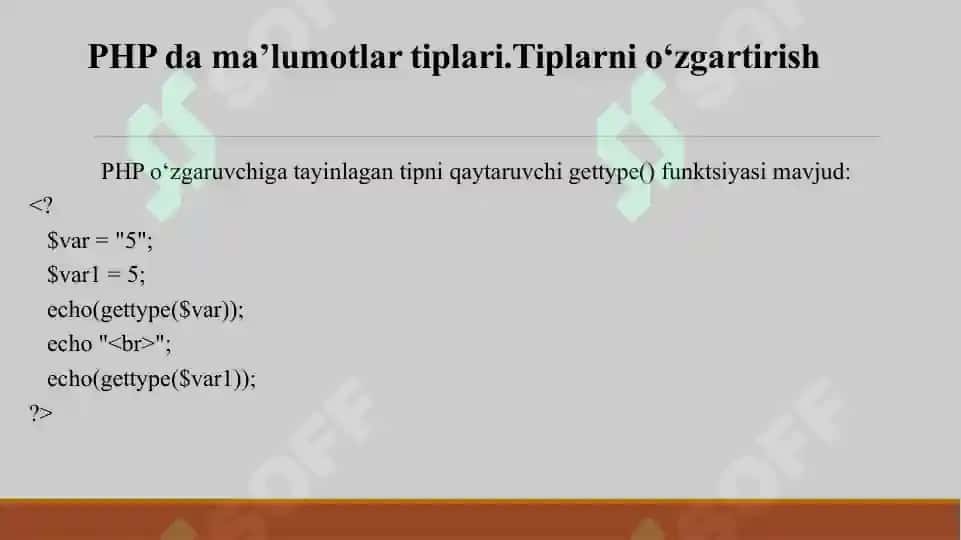 WEB DASTURLASH-PHP 6