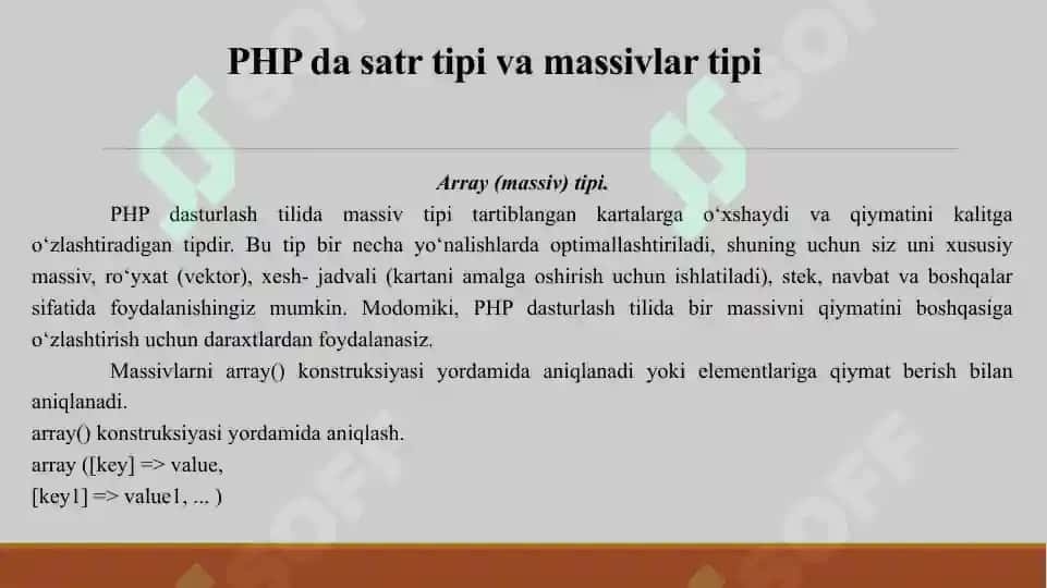WEB DASTURLASH-PHP 8