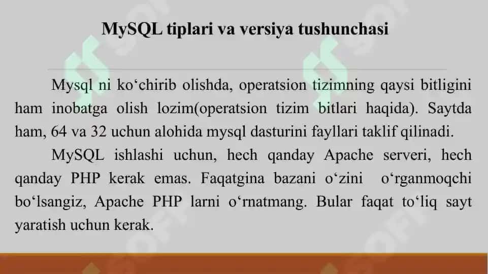 WEB DASTURLASH-MYSQL 6