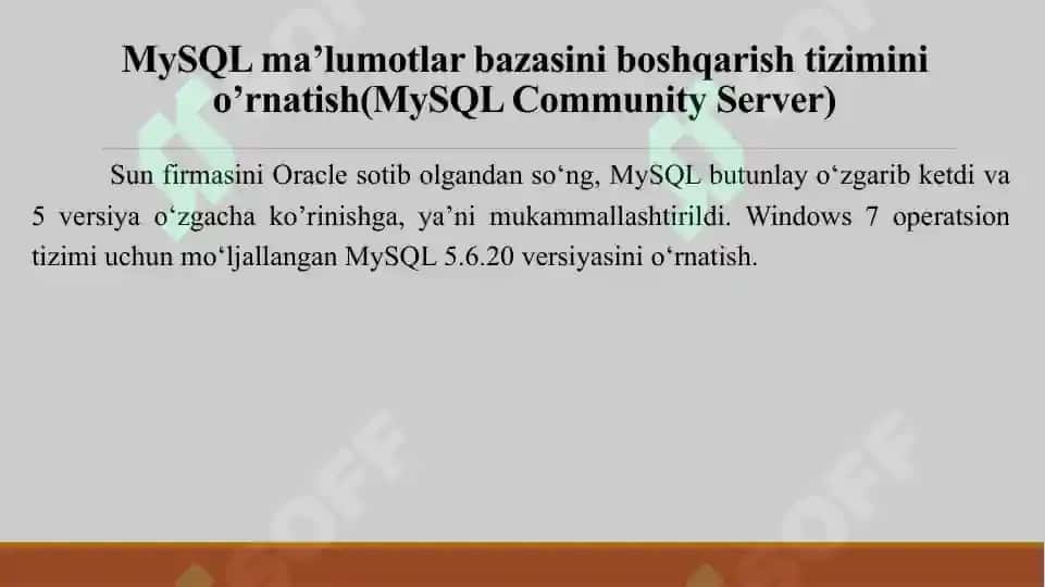 WEB DASTURLASH-MYSQL 7