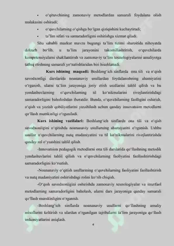 Boshlang‘ich sinflarda ona tili va o‘qish savodxonligi darslarida noan’anaviy usullardan foydalanish 4