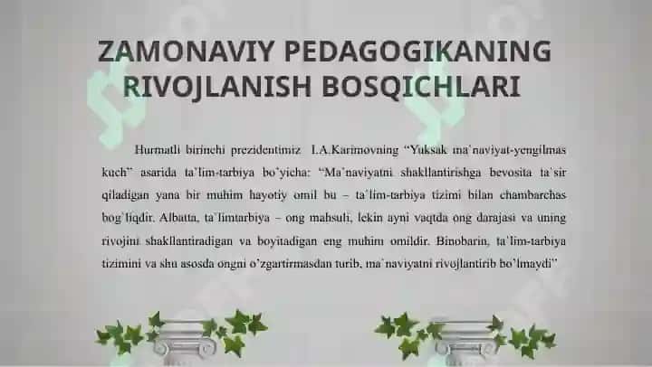 PEDAGOGIKA VA TA’LIM FANI YUZASIDANSEMINAR MASHG‘ULOTI 2