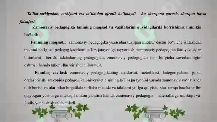 PEDAGOGIKA VA TA’LIM FANI YUZASIDANSEMINAR MASHG‘ULOTI 3