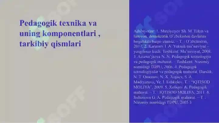 Pedagogik mahorat va kompetensiya seminar mashg'ulotiyu zasidan 2