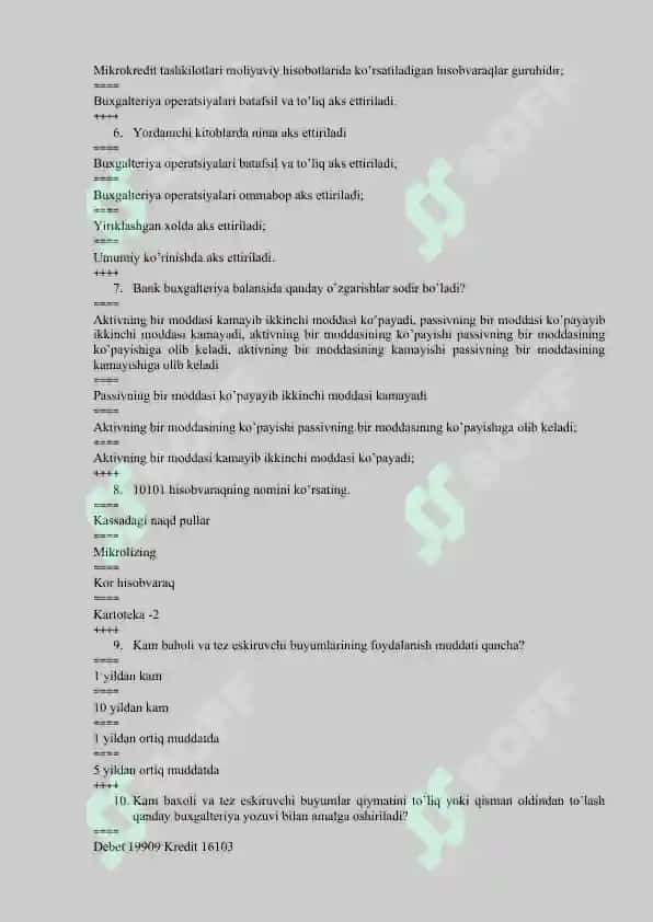 Banklarda buxgalteriya hisobi 2