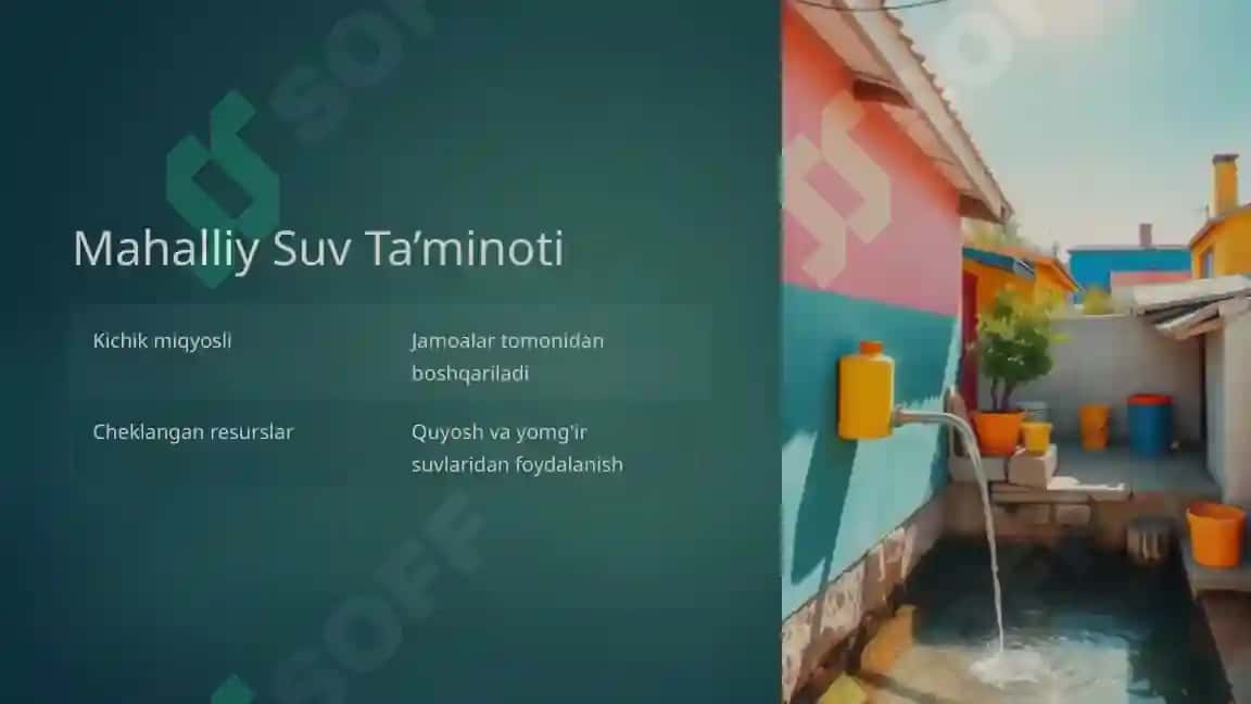 Mahalliy va markazlashgan suv ta'minoti 3