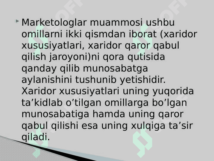 Bozorni va iste’molchilarni o‘rganish 5