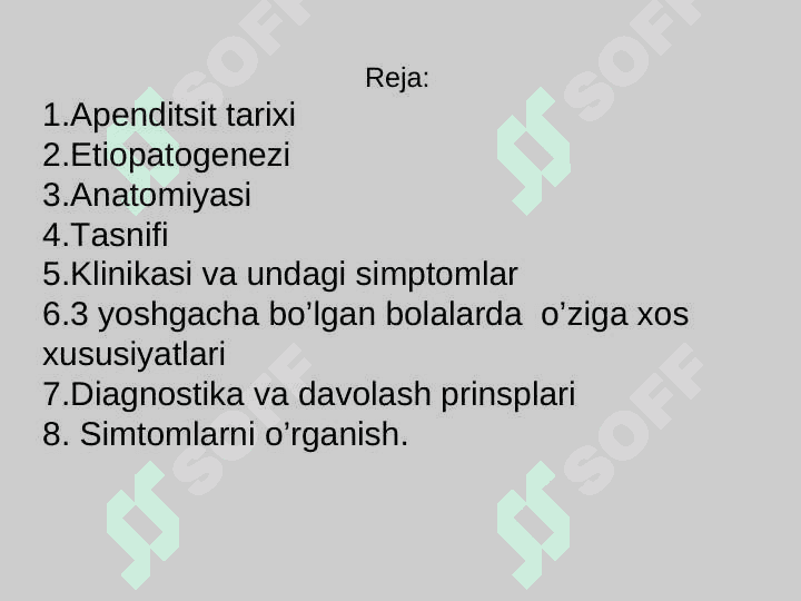 3 yoshgacha bo’lgan bolalarda o`tkir appenditsit 2