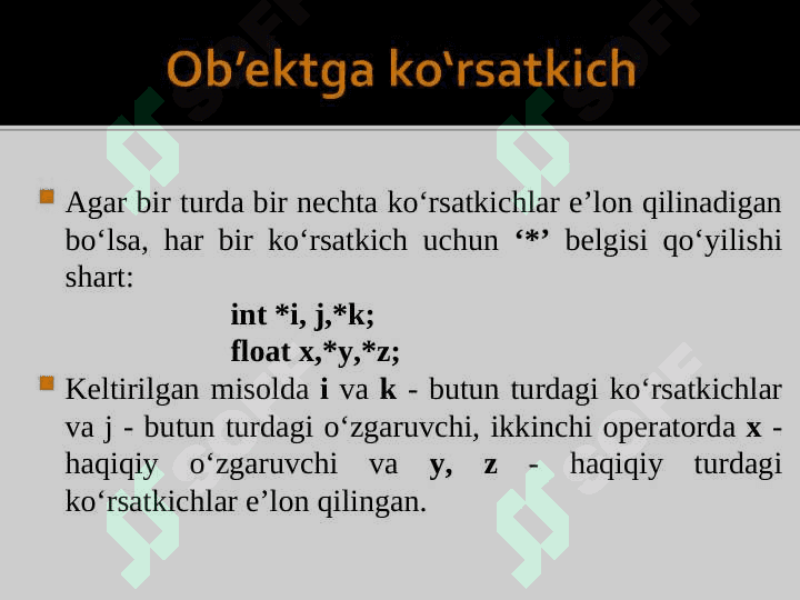 KO'RSATKICHLAR. KO'RSATKICHLARNI O'ZLASHTIRISH. 4