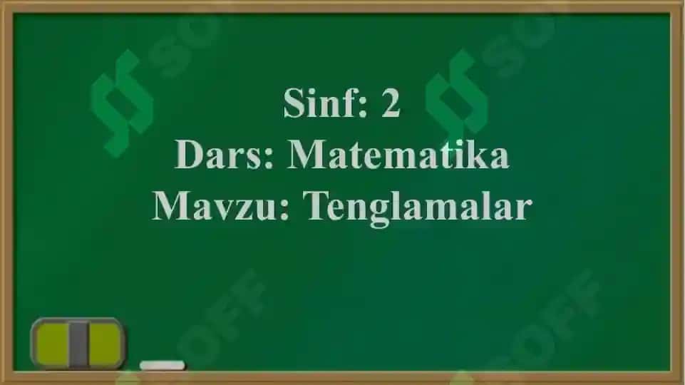 Tenglama boshlang'ich sinf 3