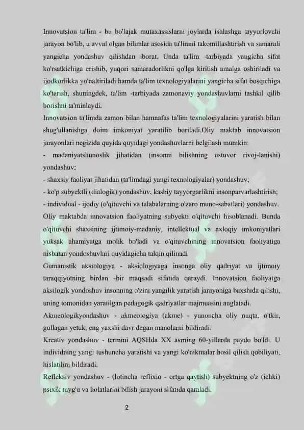 Oʻqituvchining innovatsion faolyati 2