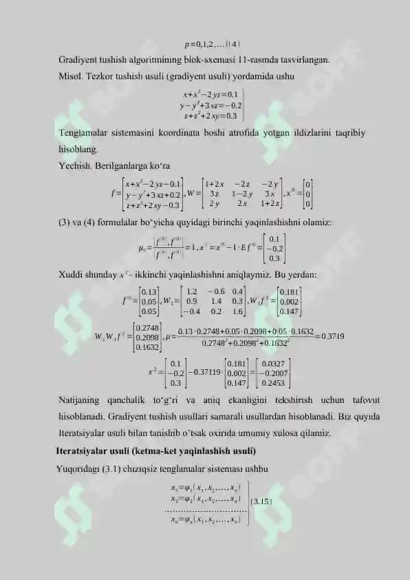 Gradiyent tushish usullari 6