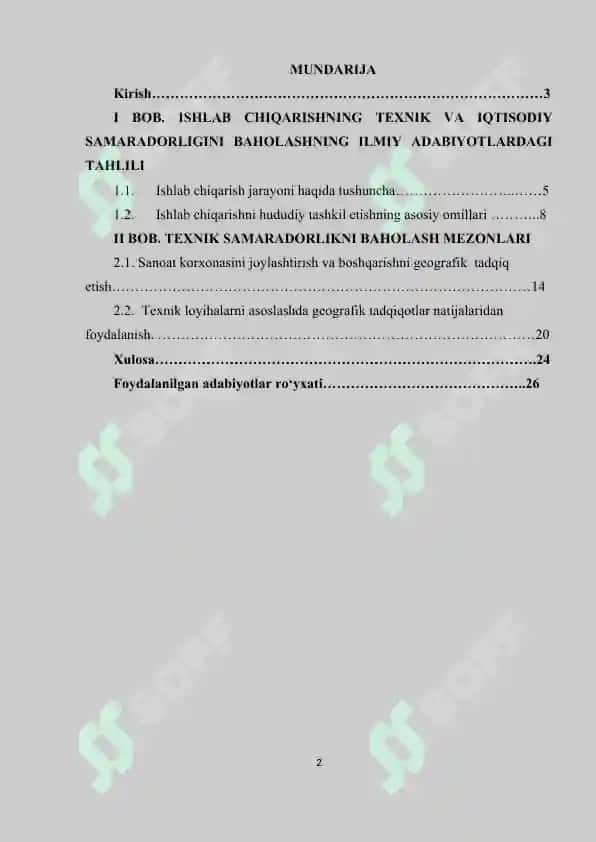 Ishlab chiqarishning texnik va iqtisodiy samaradorligini baholash 2