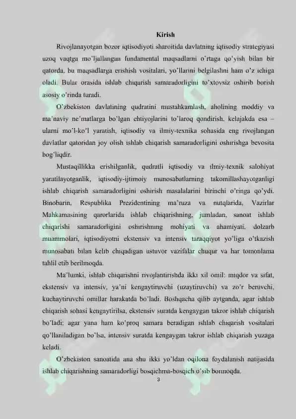 Ishlab chiqarishning texnik va iqtisodiy samaradorligini baholash 3