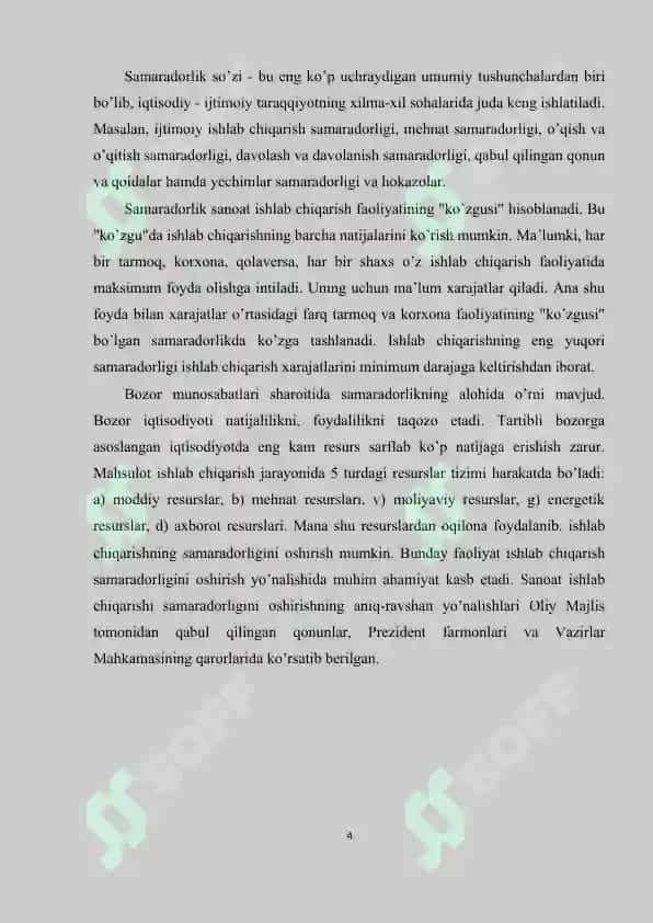 Ishlab chiqarishning texnik va iqtisodiy samaradorligini baholash 4
