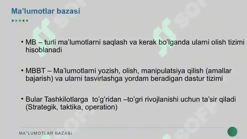 MA’LUMOTLAR BAZASINI RЕJALASHTIRISH, LOYIHALASH VA ADMINISTRATORLASH 3