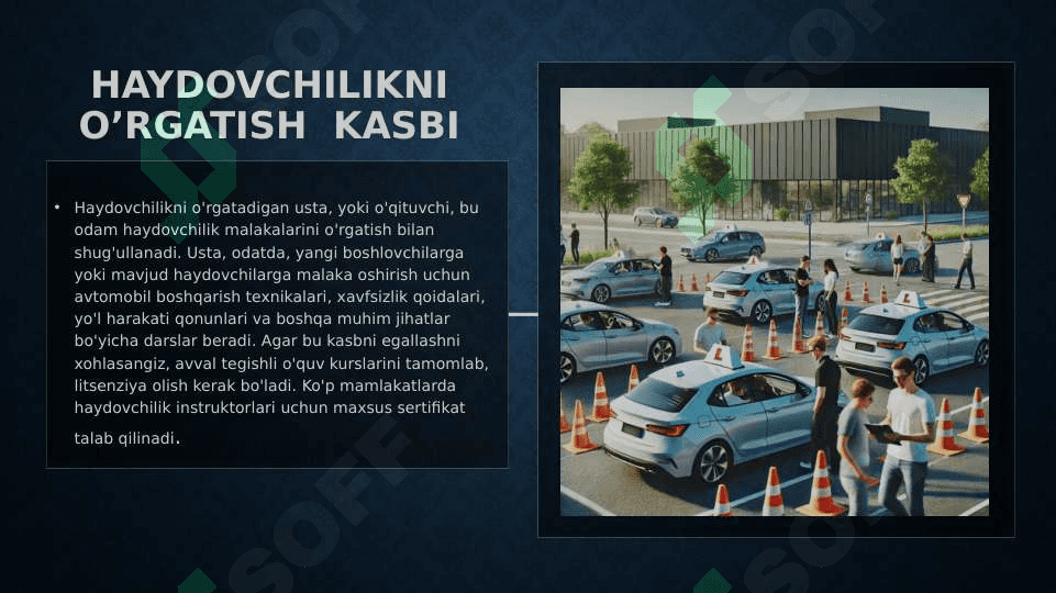 Kasbim tarixi. Haydovchilikni o'rgatish kasbi 4