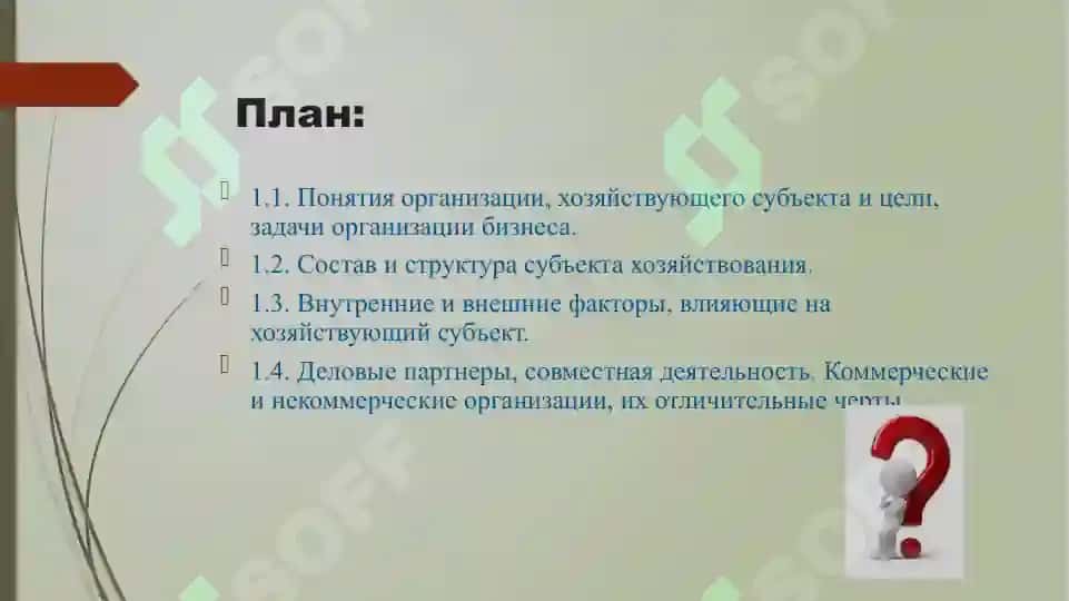 Субъект бизнеса и его структура 2