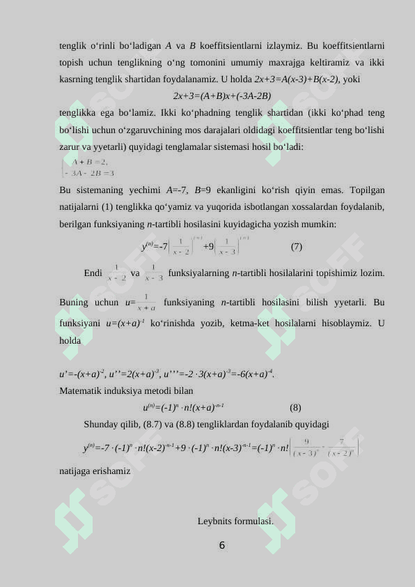 Yuqori tartibli hosilalarning fizikada qoʻllanilishi 6