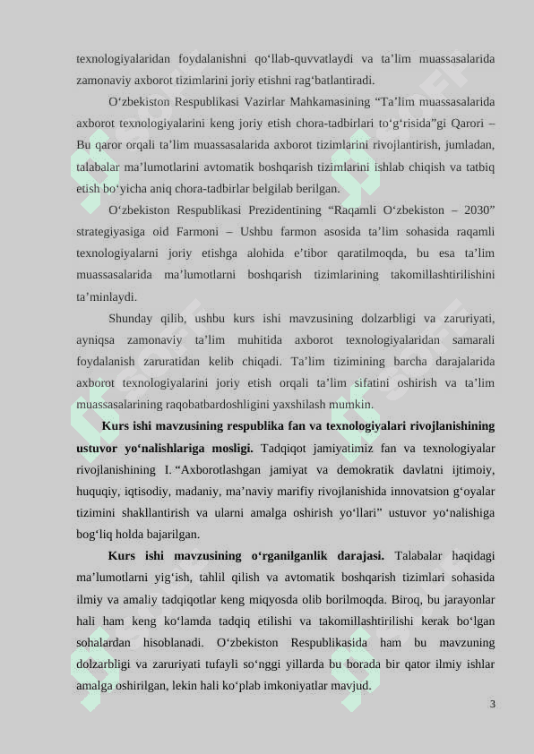 ELEKTRON DARSLIKLARNI YARATISH, BOSHQARISH VA FOYDALANUVCHILARGA YETKAZISH 3