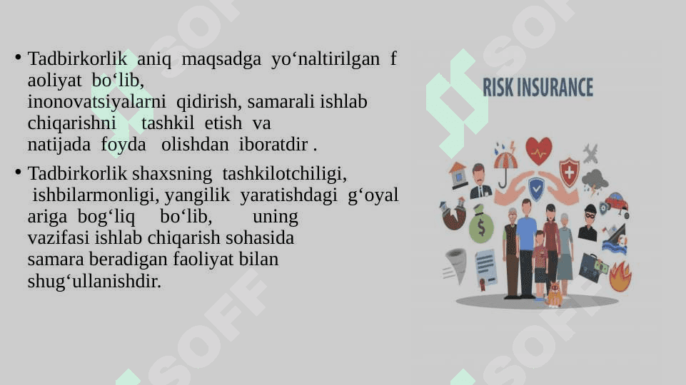 Tadbirkorlik risklarini sug’urta qilish. 3