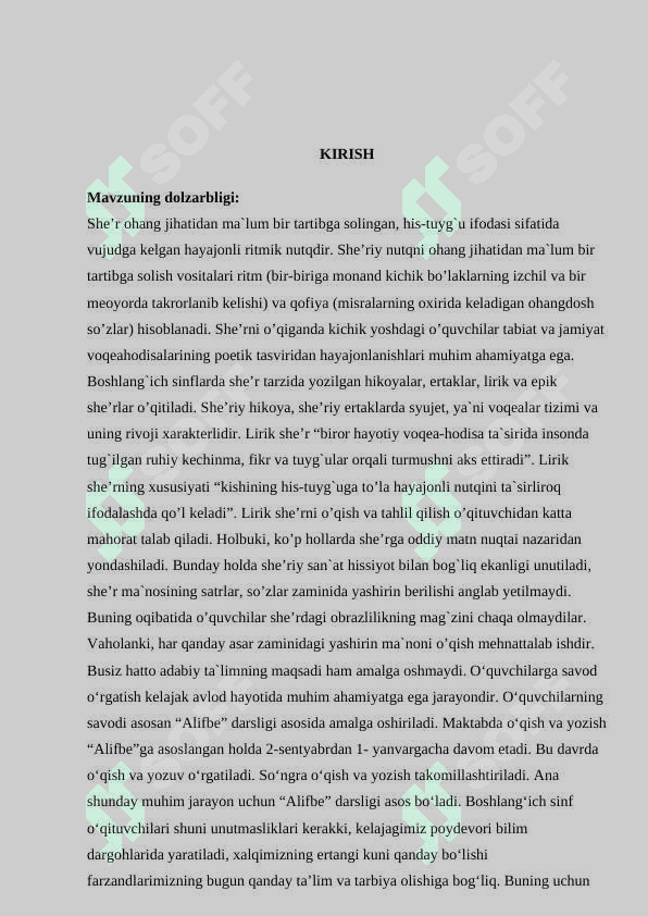 O’QISH SAVODXONLIGI DARSLARIDA SHE’R O’TISH USLUBIYATI ( 1-SINF) 3