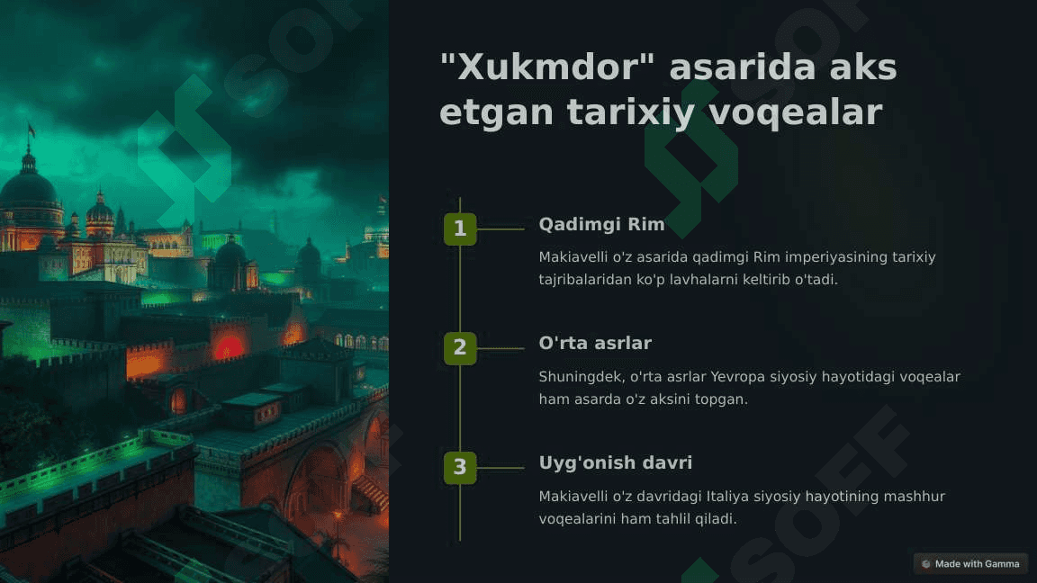 Makiavellining "Xukmdor" asari 3