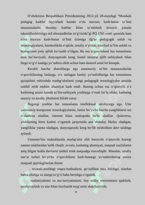O‘quvchilarni kasb-hunarga yunaltirishda psixologning vazifalari 8