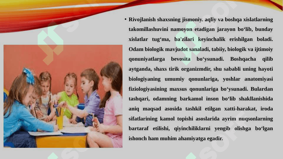 mavzu: rivojlanishning asosiy qonuniyatlari 5