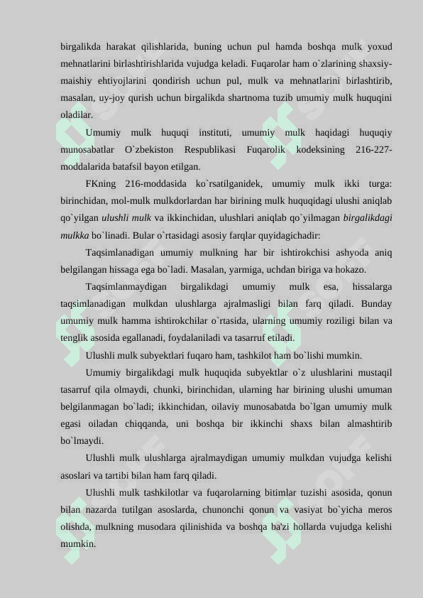 Umumiy mulk huquqi 3