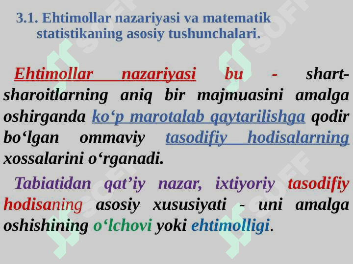 EKONOMETRIKADA EHTIMOLLAR NAZARIYASI VA MATEMATIK STATISTIKANING ASOSIY TUSHUNCHALARI 4