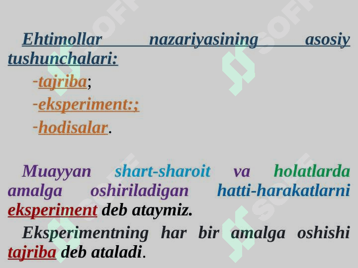 EKONOMETRIKADA EHTIMOLLAR NAZARIYASI VA MATEMATIK STATISTIKANING ASOSIY TUSHUNCHALARI 7