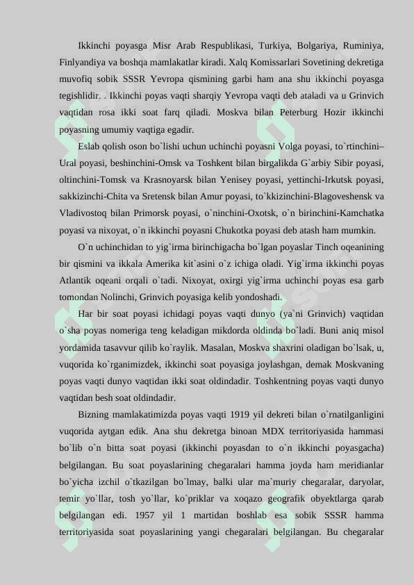 Vaqt mintaqasining vaqtni oʻlchashdagi ahamiyati 4