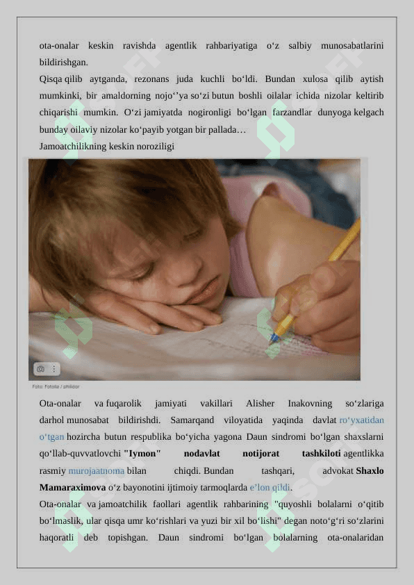 Daun sindromli bolalarning o'ziga xos xususiyatlari 3