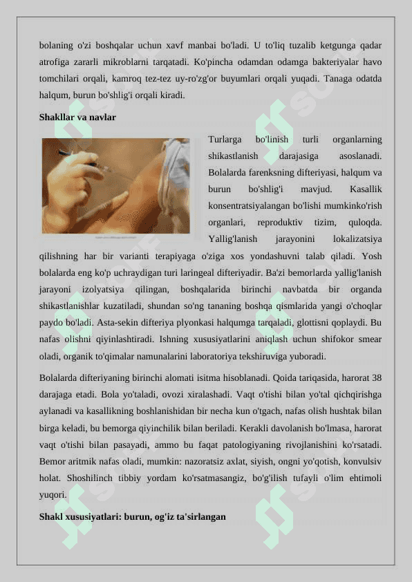 Difteriya kasalligining kelib chiqish sabablari va asoratlari 24 2