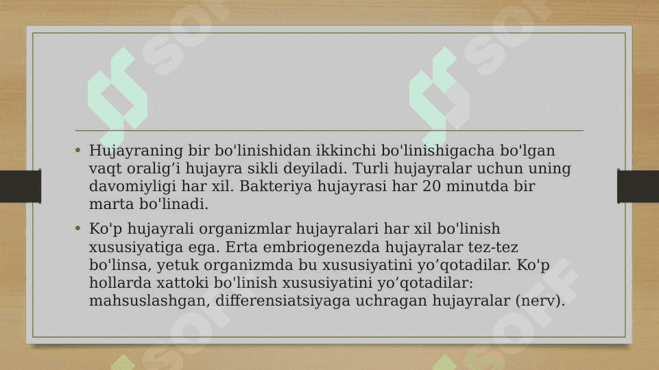 Hujayra sikli va hujayra replikatsiyasi boshqaruvi mexanizmlari 3