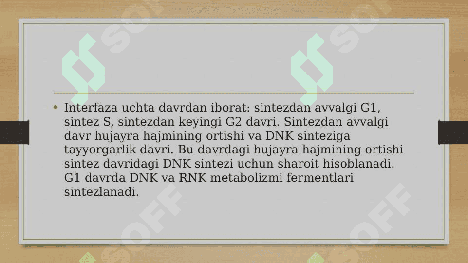 Hujayra sikli va hujayra replikatsiyasi boshqaruvi mexanizmlari 6