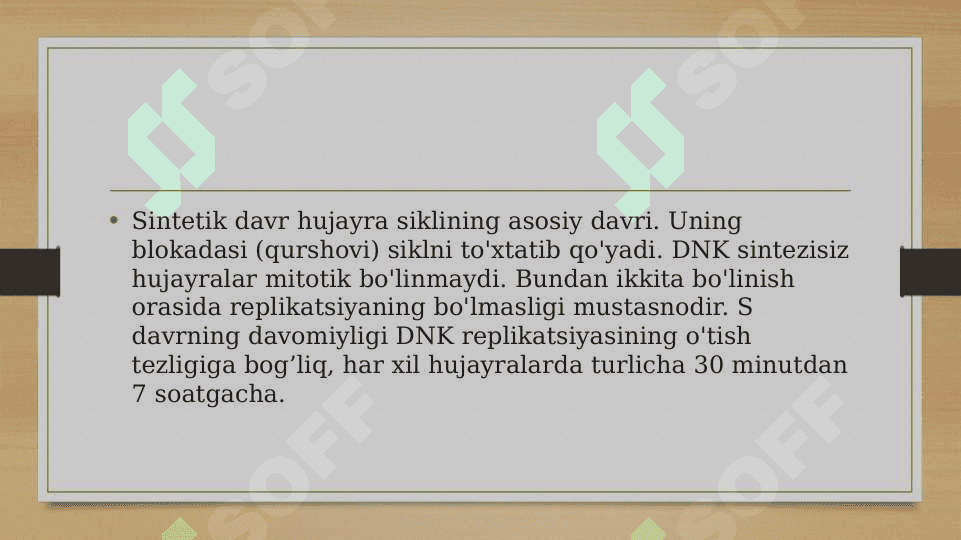 Hujayra sikli va hujayra replikatsiyasi boshqaruvi mexanizmlari 7