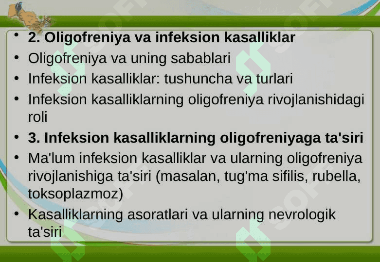 INFEKSION KASALLIK SABABLI KELIB CHIQQAN OLIGOFRENIYA 24 3