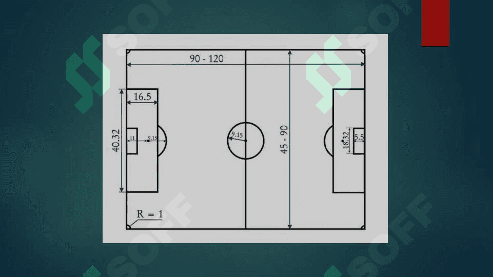 FUTBOL O'YIN MAYDON O'LCHAMLARI 2