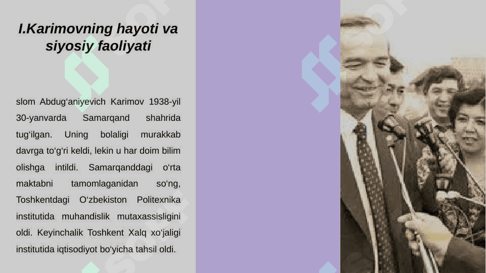 I.Karimov – O`zbekistonning birinchi prezidenti 4